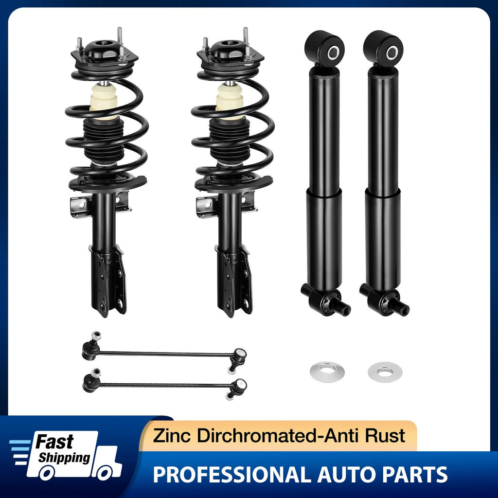 Front Struts and Rear Shocks for GMC Acadia and Chevy Traverse (2007–2012)