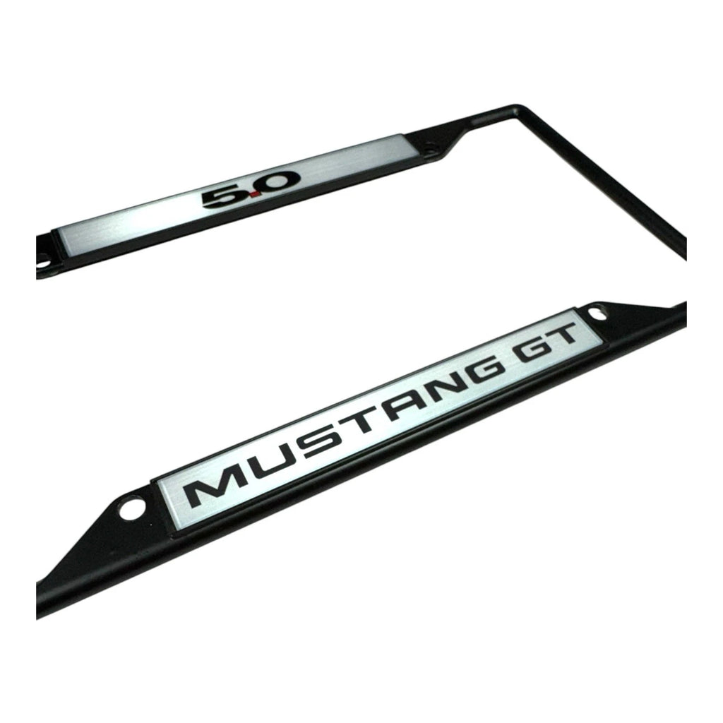 Black License Plate Frame for Ford Mustang GT (2015–2023)