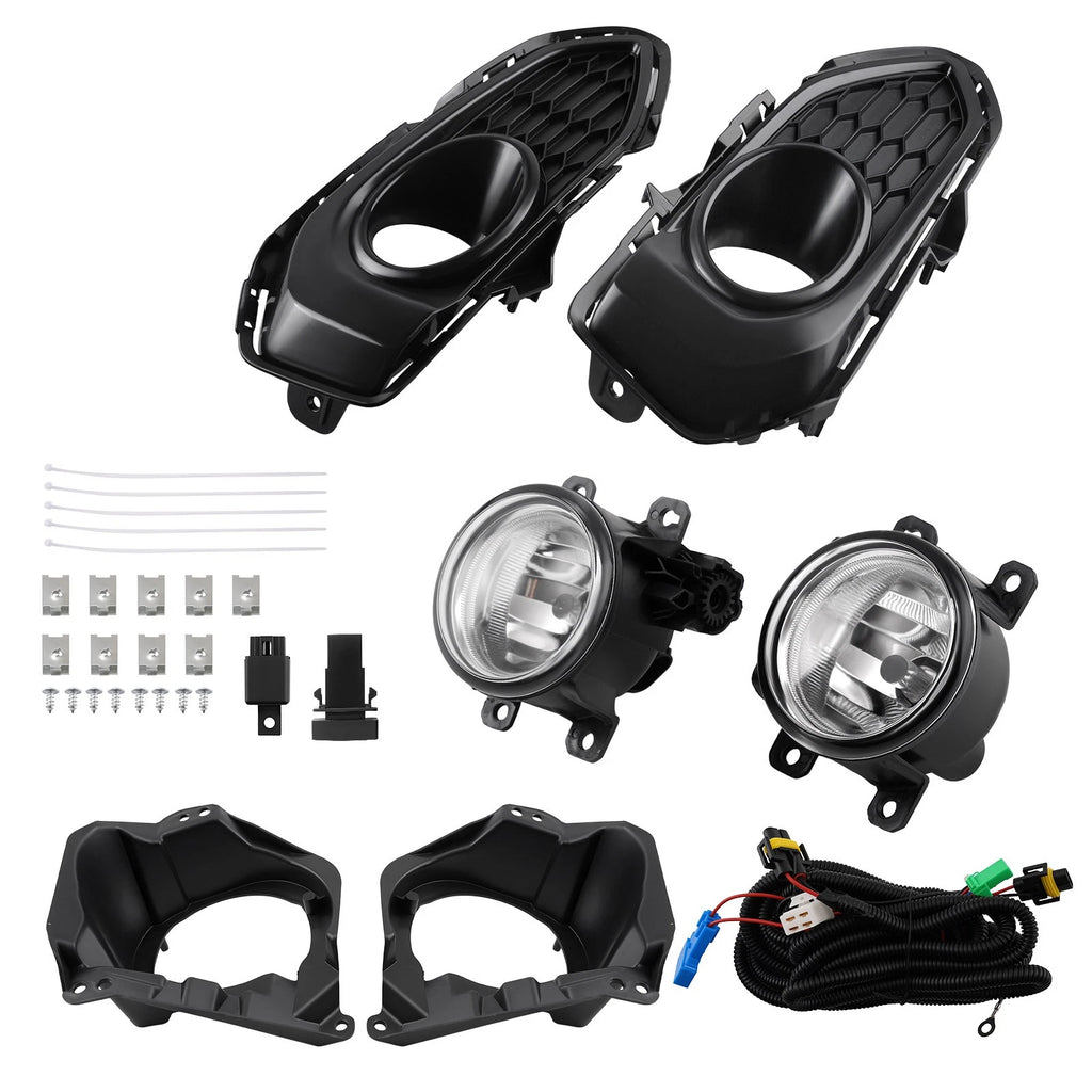 Pair Front Bumper Fog Lights for Honda Fit (2018–2020) W/Wiring Switch