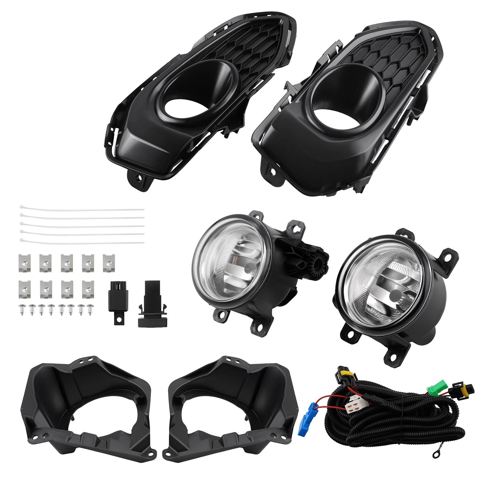 Pair Front Bumper Fog Lights for Honda Fit (2018–2020) W/Wiring Switch