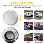 Set of 4 Waterproof Tire Covers for RV Trailer Camper