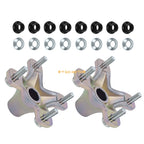 2 Rear Wheel Hubs & Flange Lug Nuts for Honda Sportrax 300 400 450 (1997–2009)