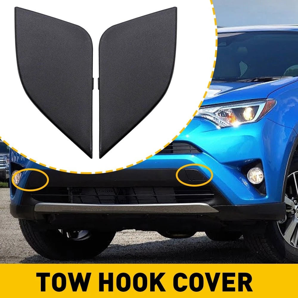 2X Bumper Eye Tow Hook Cap for Toyota RAV4 (2016–2018) Left Right