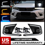 LED Fog Light Kit for Honda Civic (2022–2024) w/ DRL Turn Signal
