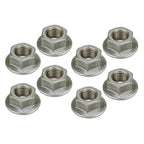 8 x M10 x 1.25 Stainless Steel Hex Flange Nuts