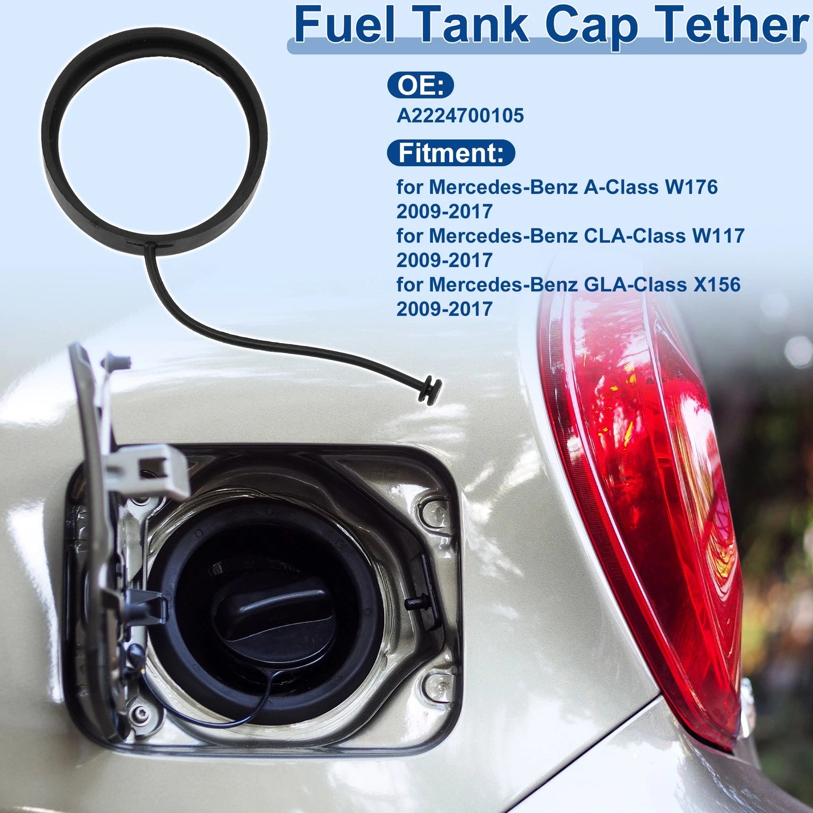 Fuel Tank Cap Tether No.A2224700105 for Mercedes-Benz A-Class (2013–2017)