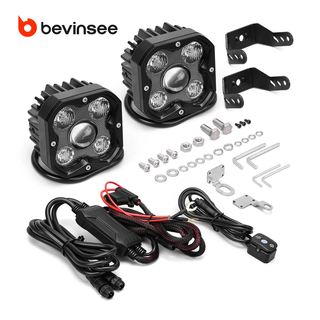 2X 100W LED Driving Spotlight Fog Lamp for Motorcycle (ECE-R10)