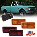 Set of 4 Side Marker Lights for Chevrolet GMC C/K Pickup Trucks (1968–1972)
