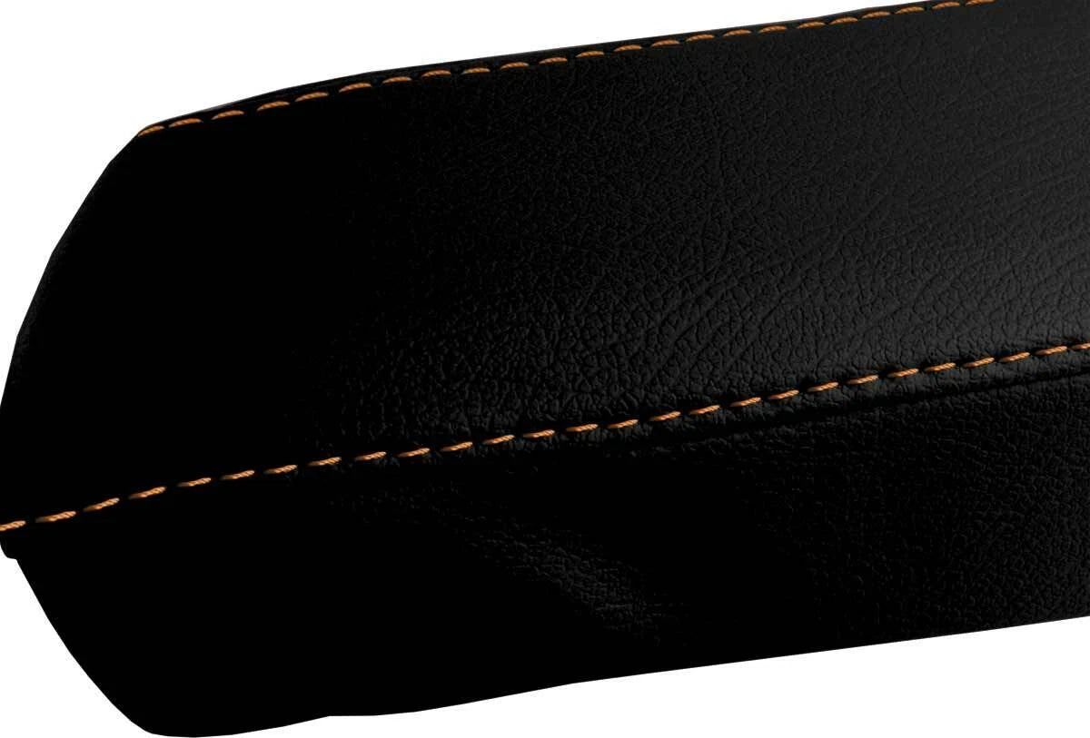 Console Lid Pull Over Cover Leather for Chevrolet Camaro (2016–2023) Orange Stitch