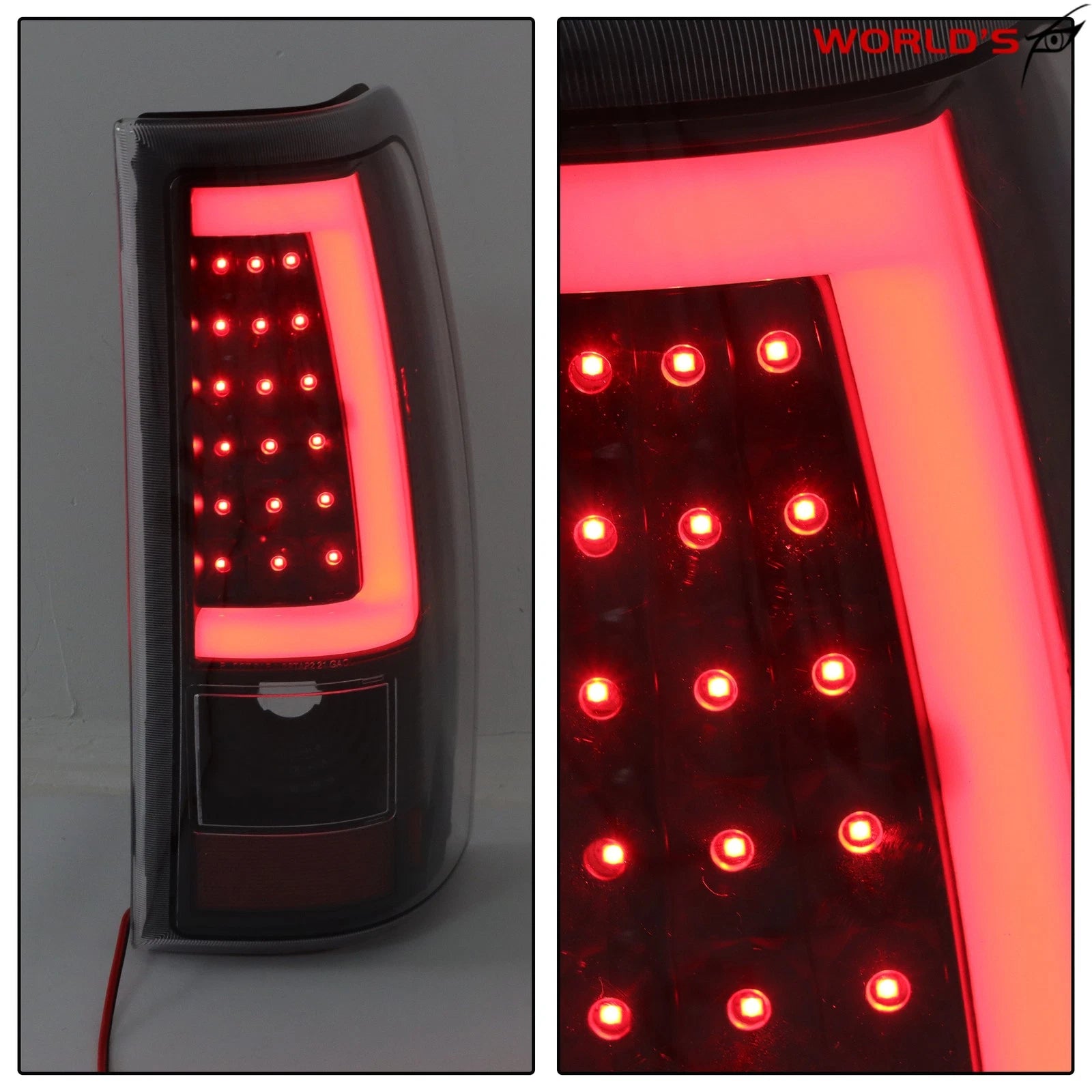 Black LED Tube Tail Lights for Chevy Silverado 1500 2500 3500 (2003–2006)