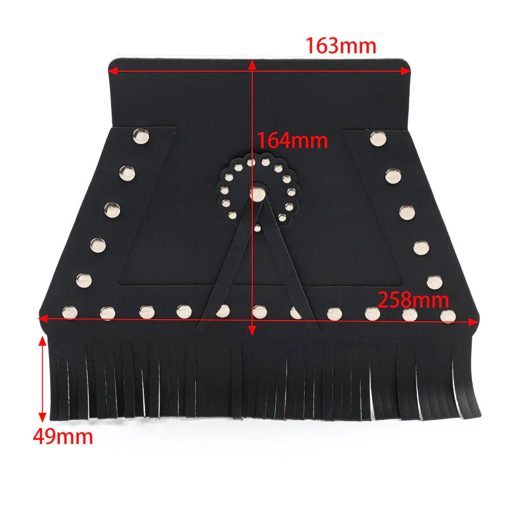 PU Leather Rear Fender Mud Flap Cover for Harley Motorcycle