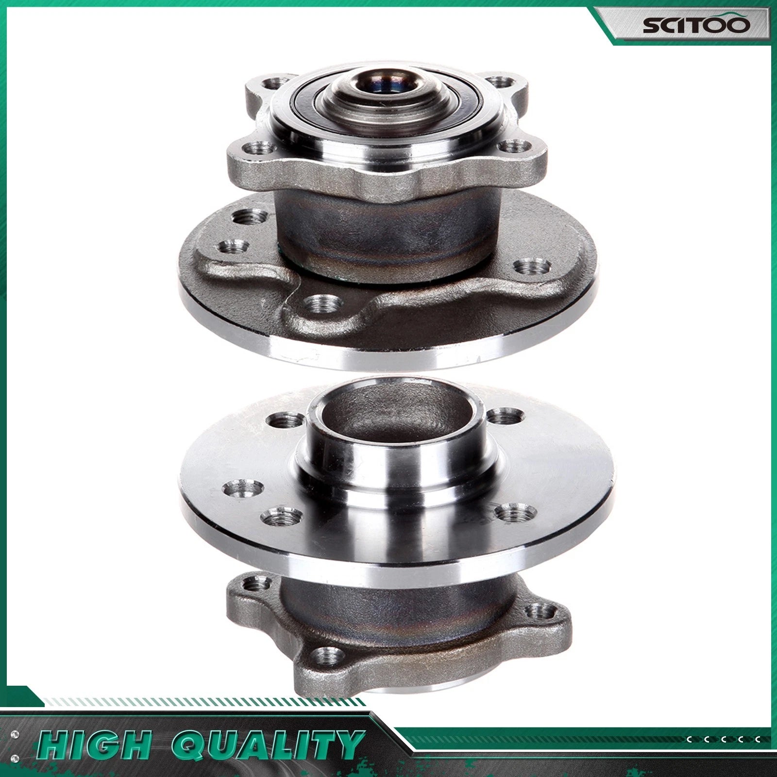 Set of 2 Wheel Bearings Hub for Mini Cooper Base 1.6L (2002–2008)