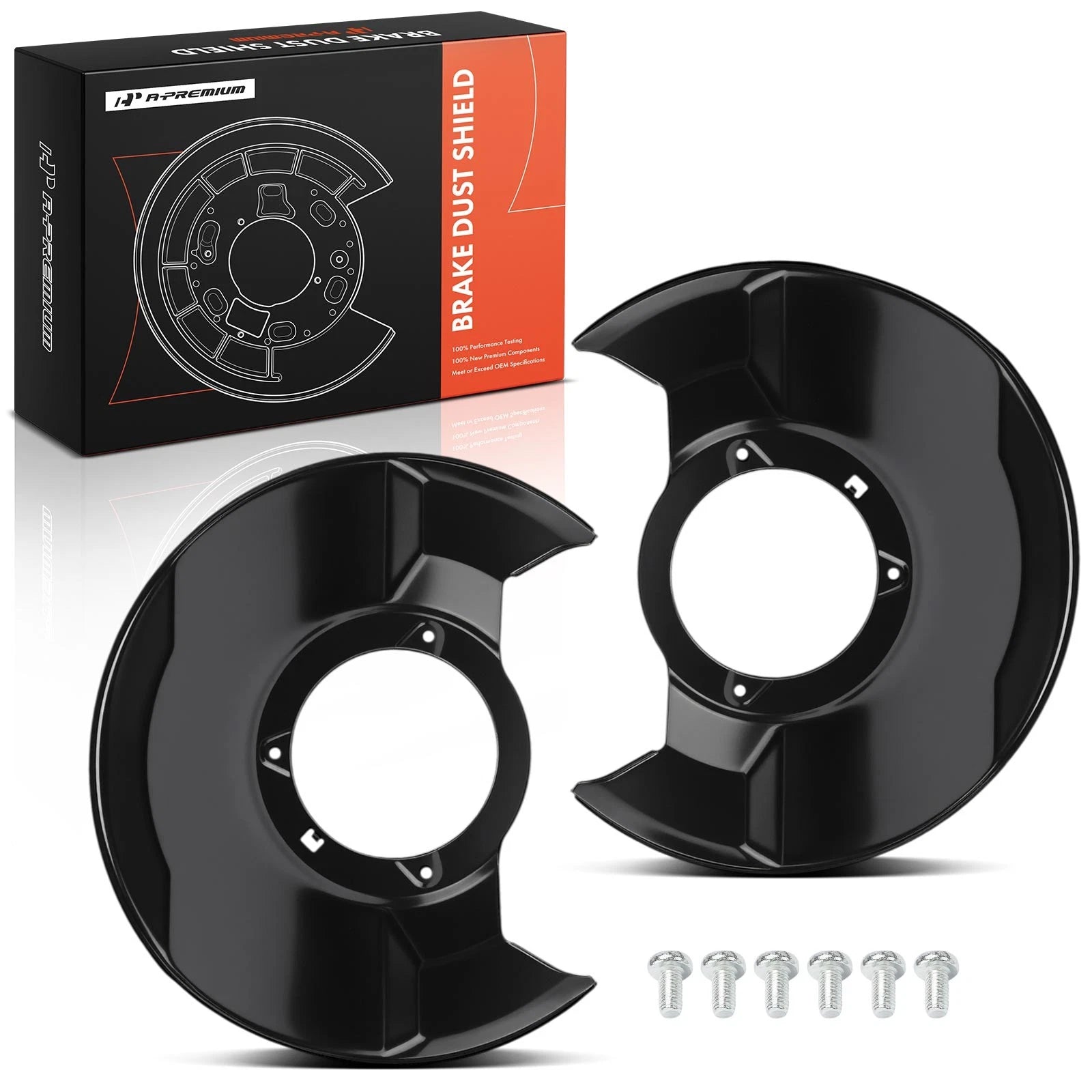 2X Black Brake Dust Shield for Honda Crosstour (2010–2015)