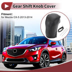 Gear Shift Knob Cover for Mazda CX-5 (2012–2023) Black Faux Leather