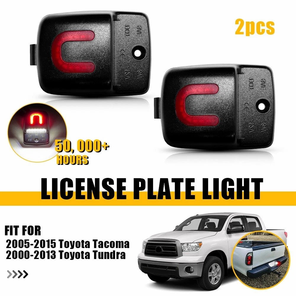 2X LED License Plate Light for Toyota Tacoma Tundra (2005–2015)