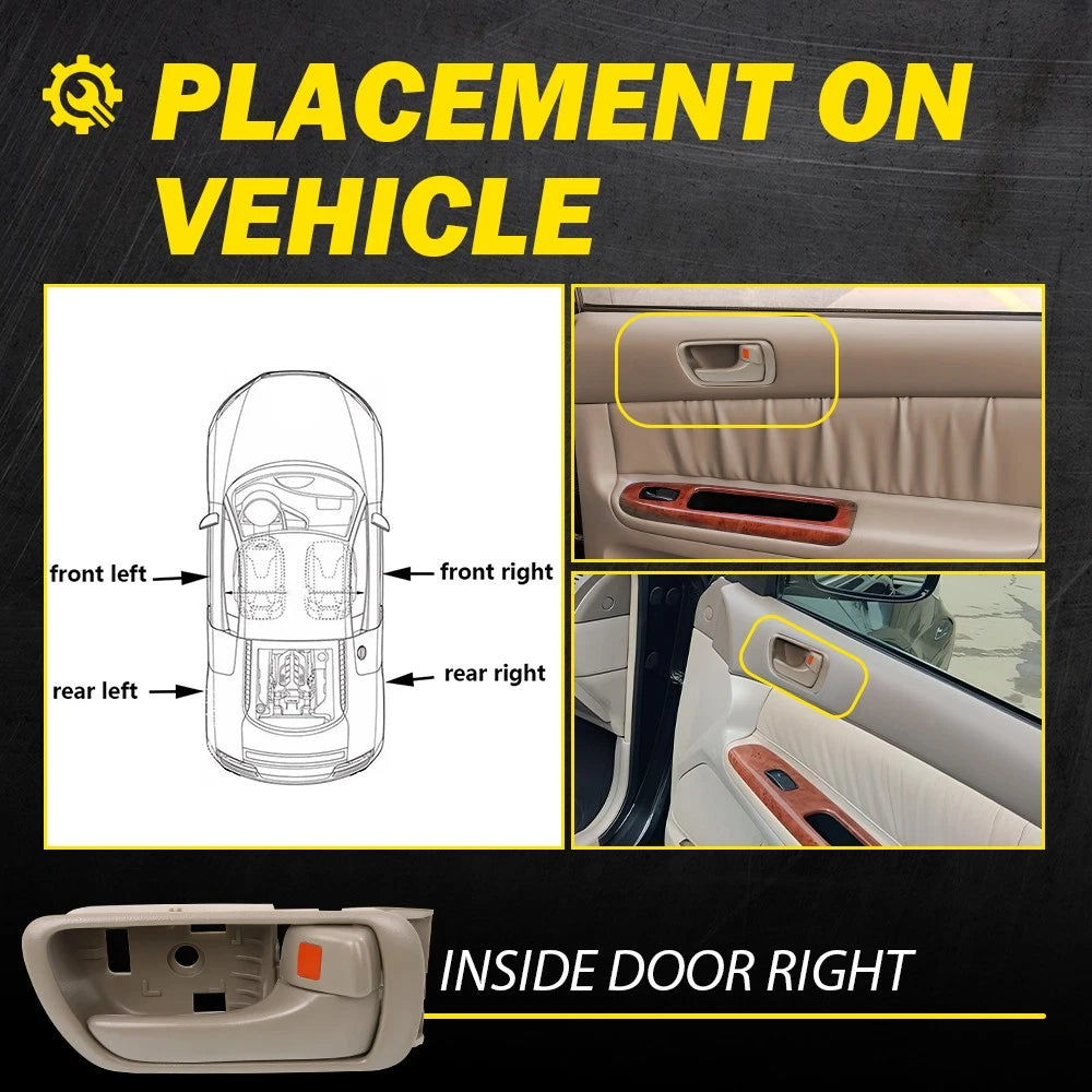 Interior Door Handle for Toyota Camry (2002–2006) Front/Rear Right Beige