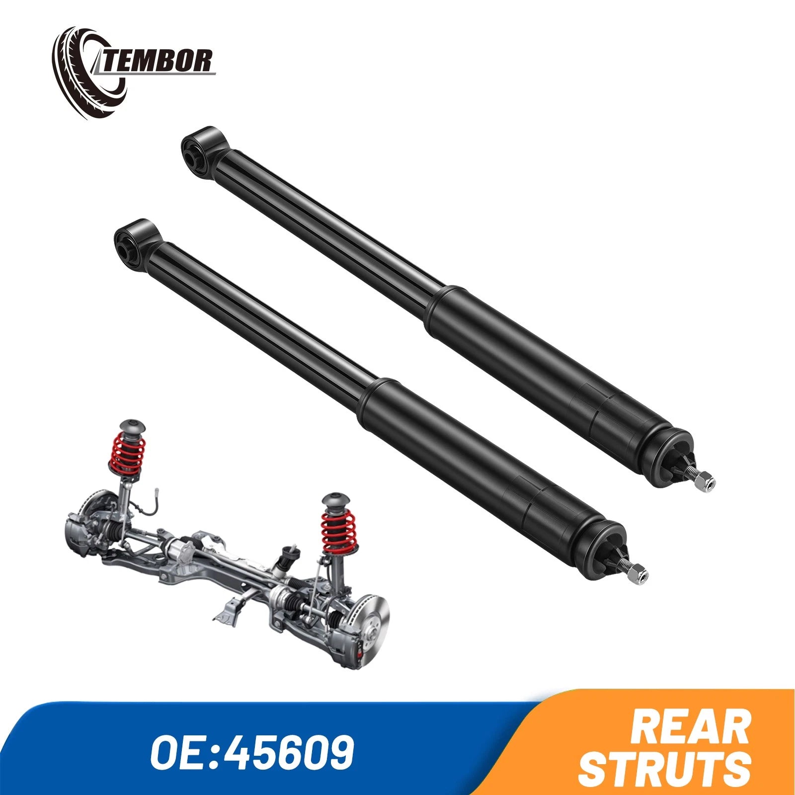 Rear Shock Absorber Strut Cartridge Pair for 2006–2011 Honda Civic (L/R)