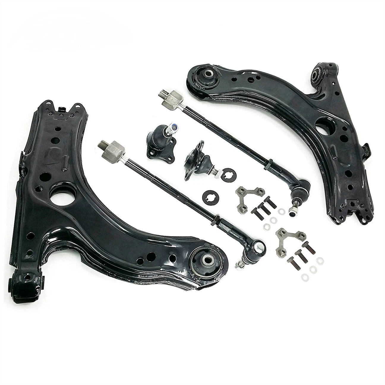 Front Lower Control Arms Tie Rod Kit for VW Beetle Golf Jetta (1999-2010)