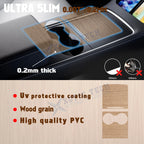Wood Grain Center Console Wrap Cover Sticker for Tesla Model 3/Y (2021-2025)