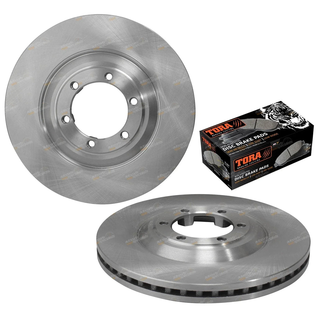 Front Disc Brake Rotors + Pads Set for Isuzu D-Max MU-X