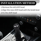 5 Speed Manual Gear Shift Knob for Toyota Yaris (2005–2010) Faux Leather Black
