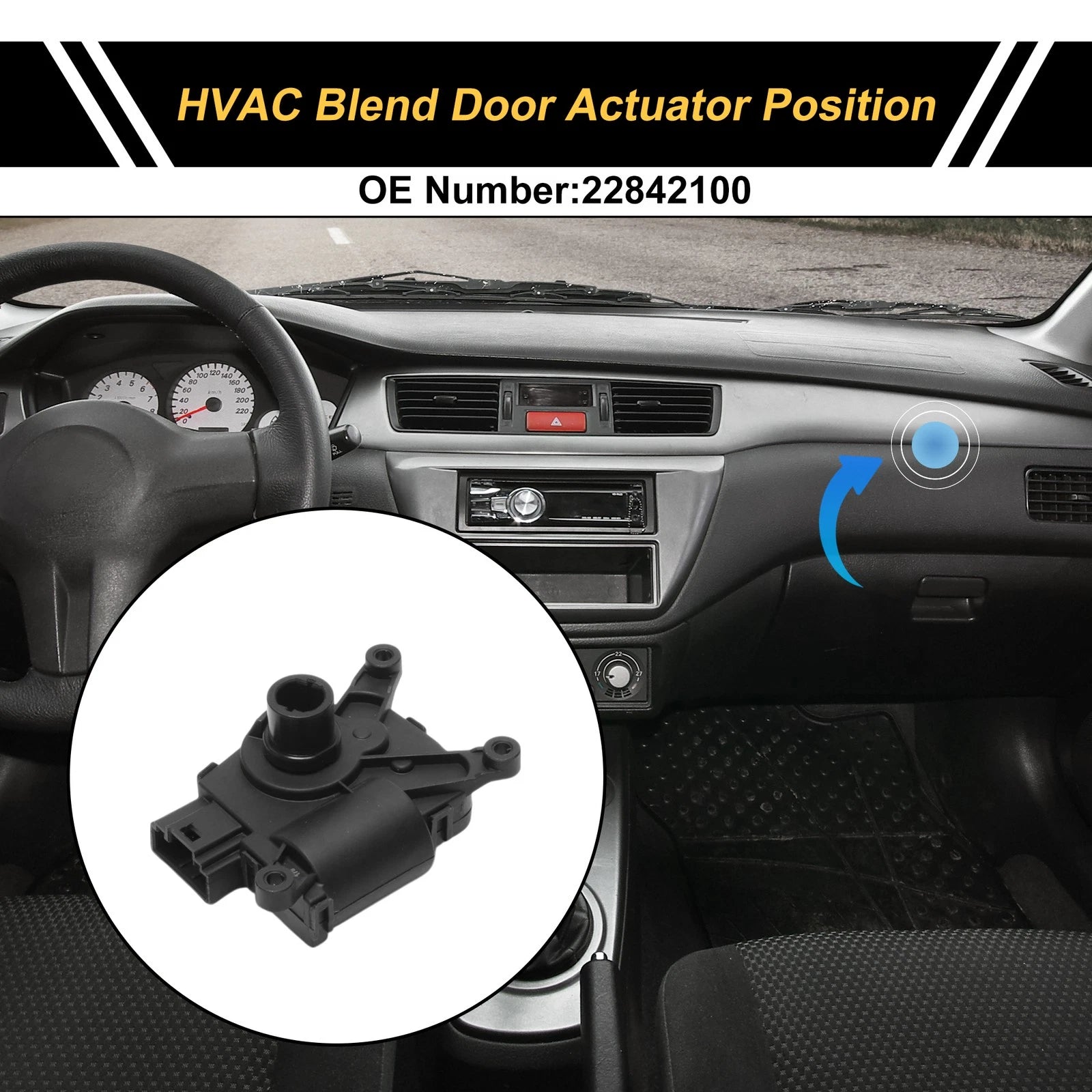 HVAC Heater Blend Door Actuator for Chevrolet Corvette (2014–2019) No. 22842100