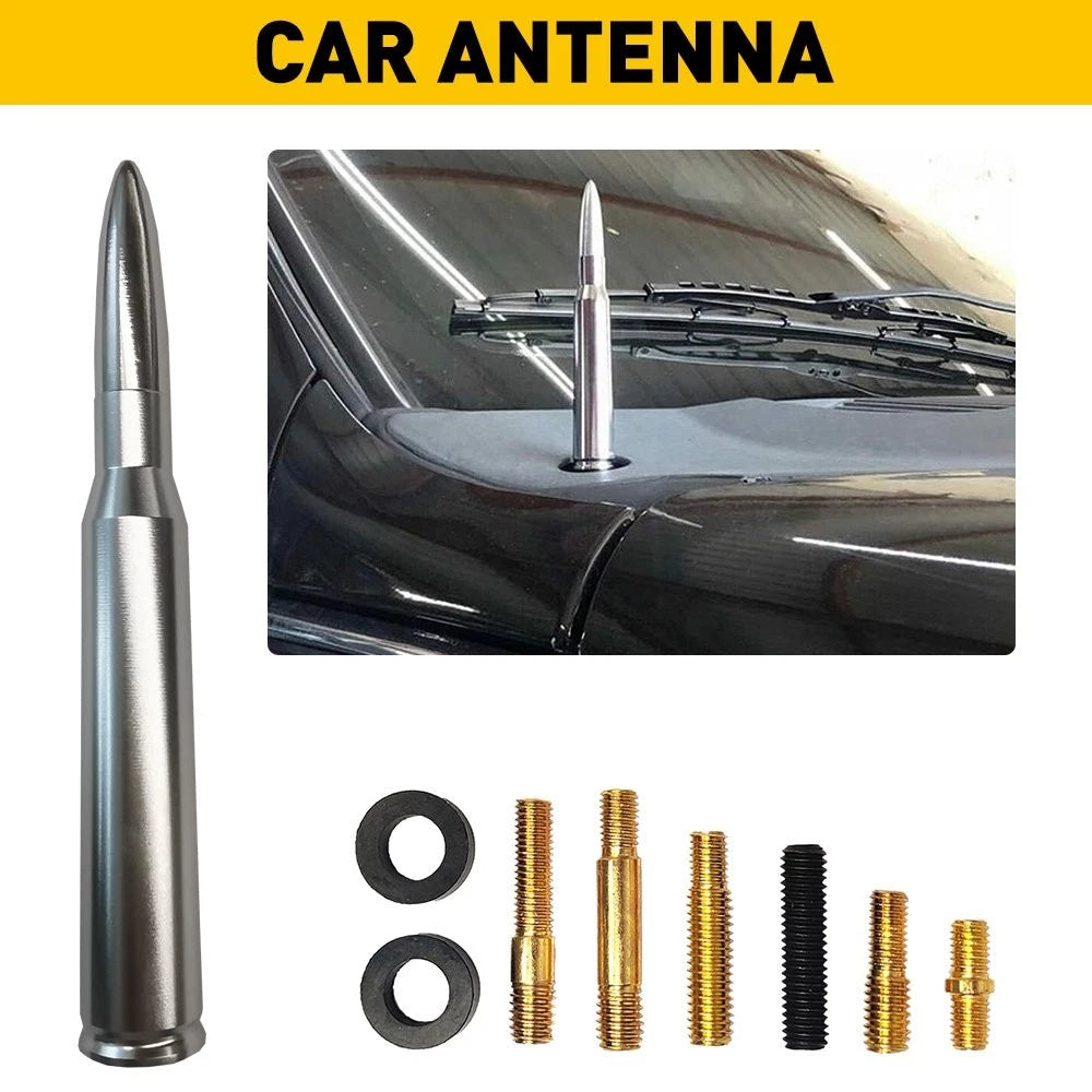 50 Cal Silver Bullet Antenna for Ford (Heavy Gauge CNC Machined)