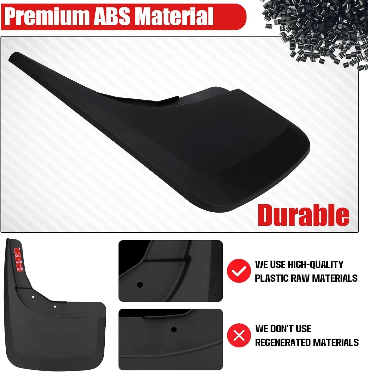 4X Mud Flaps Splash Guards for Chevrolet Silverado 1500 (2019–2024)