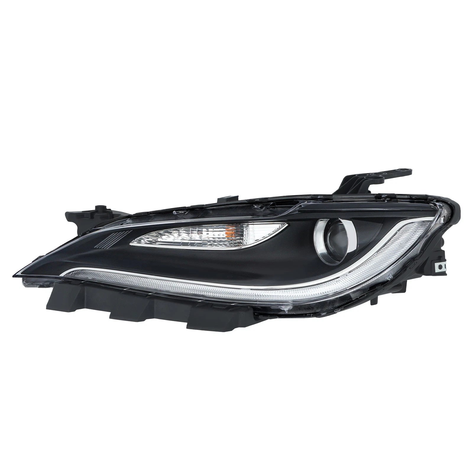 Headlights for Chrysler 200 (2015â2017) Left Chrome Black Trim LED DRL