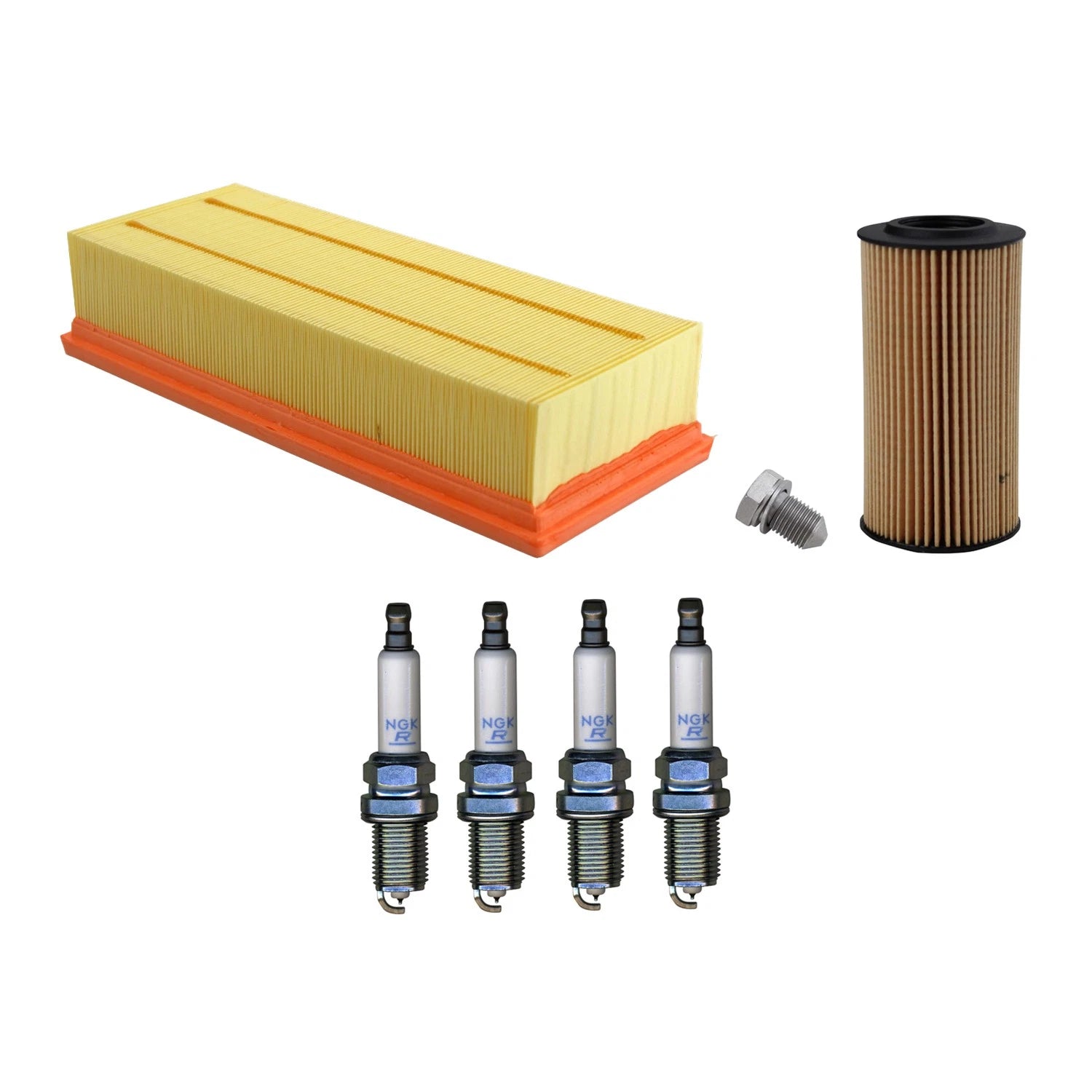 Wix Engine Air Oil Filters & NGK Spark Plug Kit for Audi A3 TTS Quattro (2009–2013)