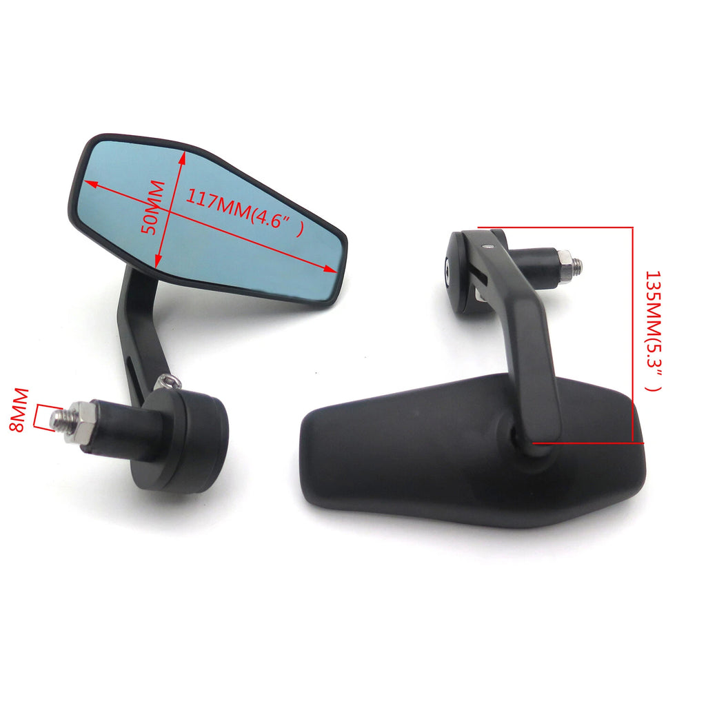 7/8" Handlebar Bar End Mirrors for Ducati Triumph Honda Aprilia BMW