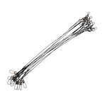 10pcs Fishing Line Leader Nylon-coated Stainless Steel with Snap & Swivel