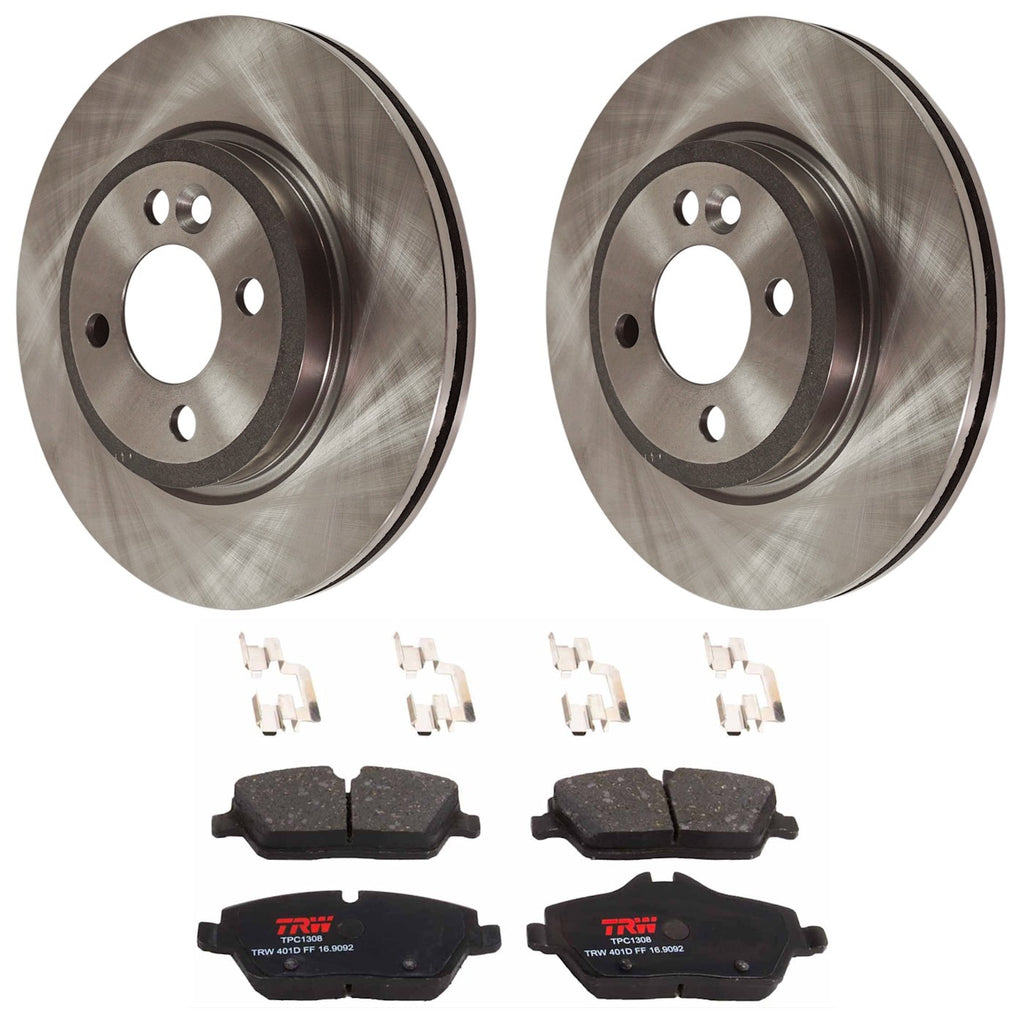 Set of 2 Brake Disc and Pad Kits for Mini Cooper