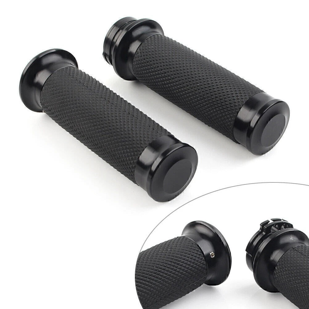 Pair of Handlebar Hand Grips for Harley Touring Sportster XL883 XL1200 (1")