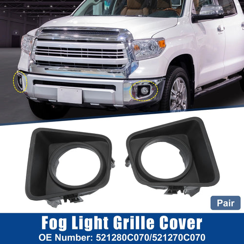 1 Pair Fog Light Grille Cover Trim for Toyota (No. 521280C070)