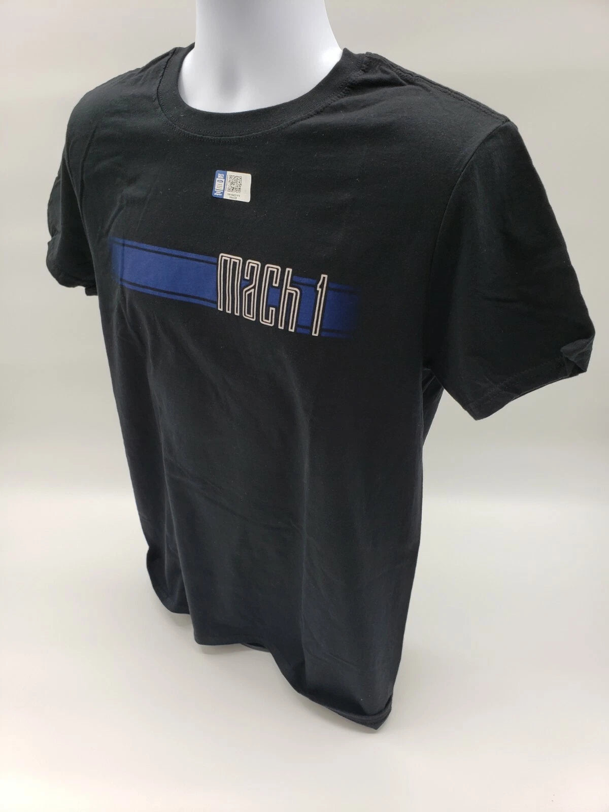 Ford Mustang Mach 1 Licensed T-Shirt Black Blue Stripe for Ford (2003–2004)