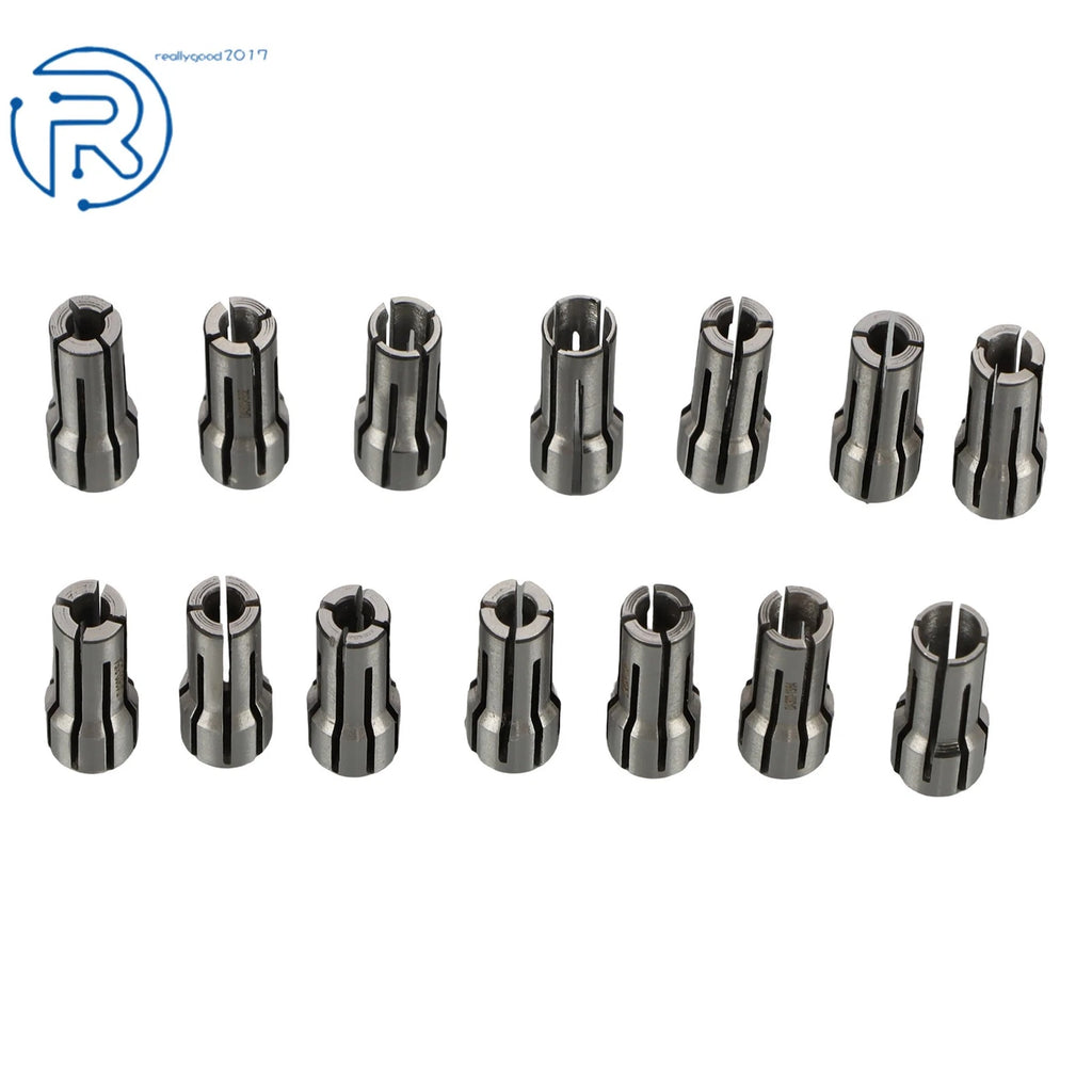 Set of 14 Precision Double Angle CNC Chuck Collets for DA300