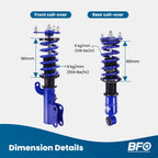 Coilovers Lowering Suspension Kit for Mitsubishi Lancer (2008–2016)