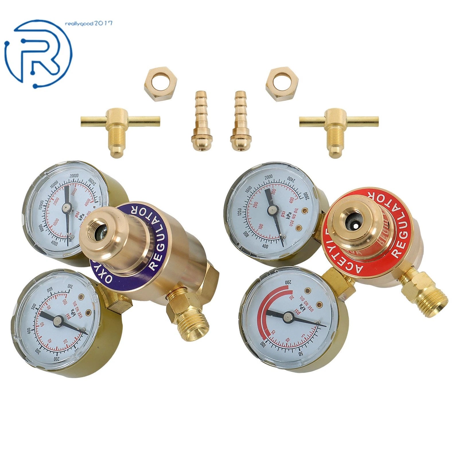 Oxygen Acetylene Dual Gauge Regulator for Welding Cutting Torch (CGA540, CGA200)