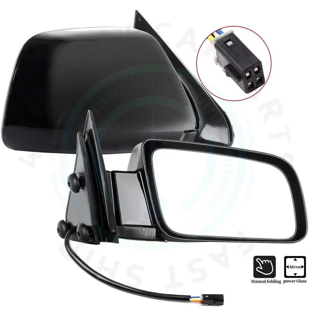 2X Power Side Mirrors for Chevy Tahoe GMC Yukon (1995–1998) Black