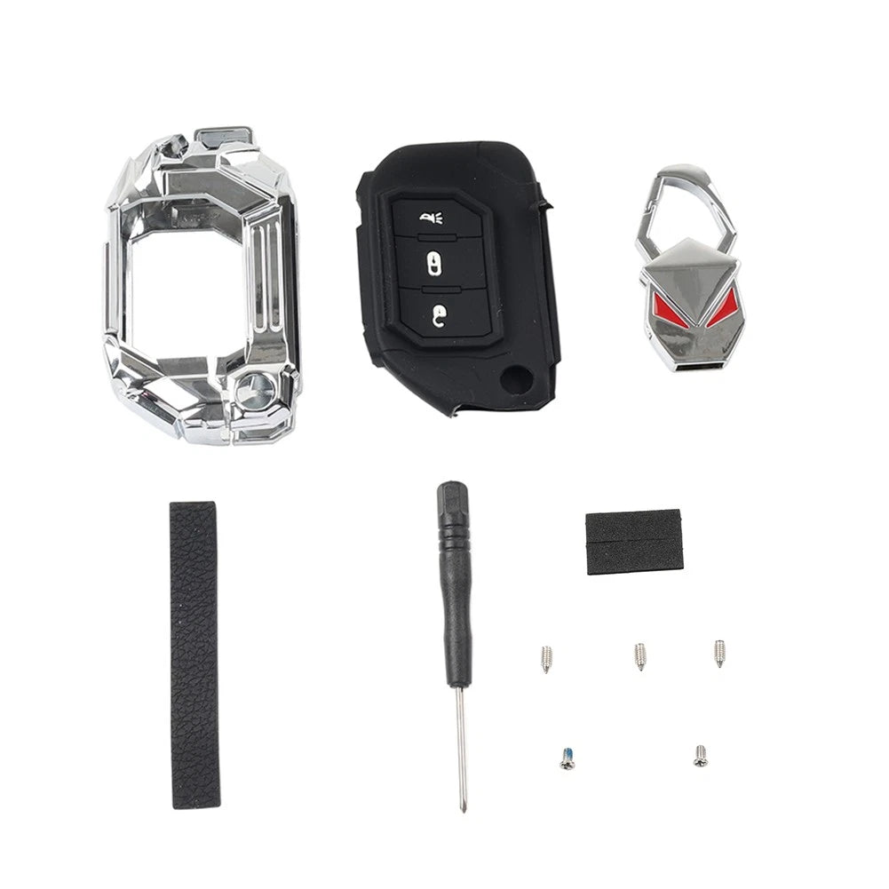 Keyless Remote Key Fob Cover for Jeep Wrangler (2018–2024), Gladiator (2020–2024)