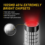 Set of 2 3157 LED Red Turn Signal Blinker Bulbs for AUXITO 4157 4057