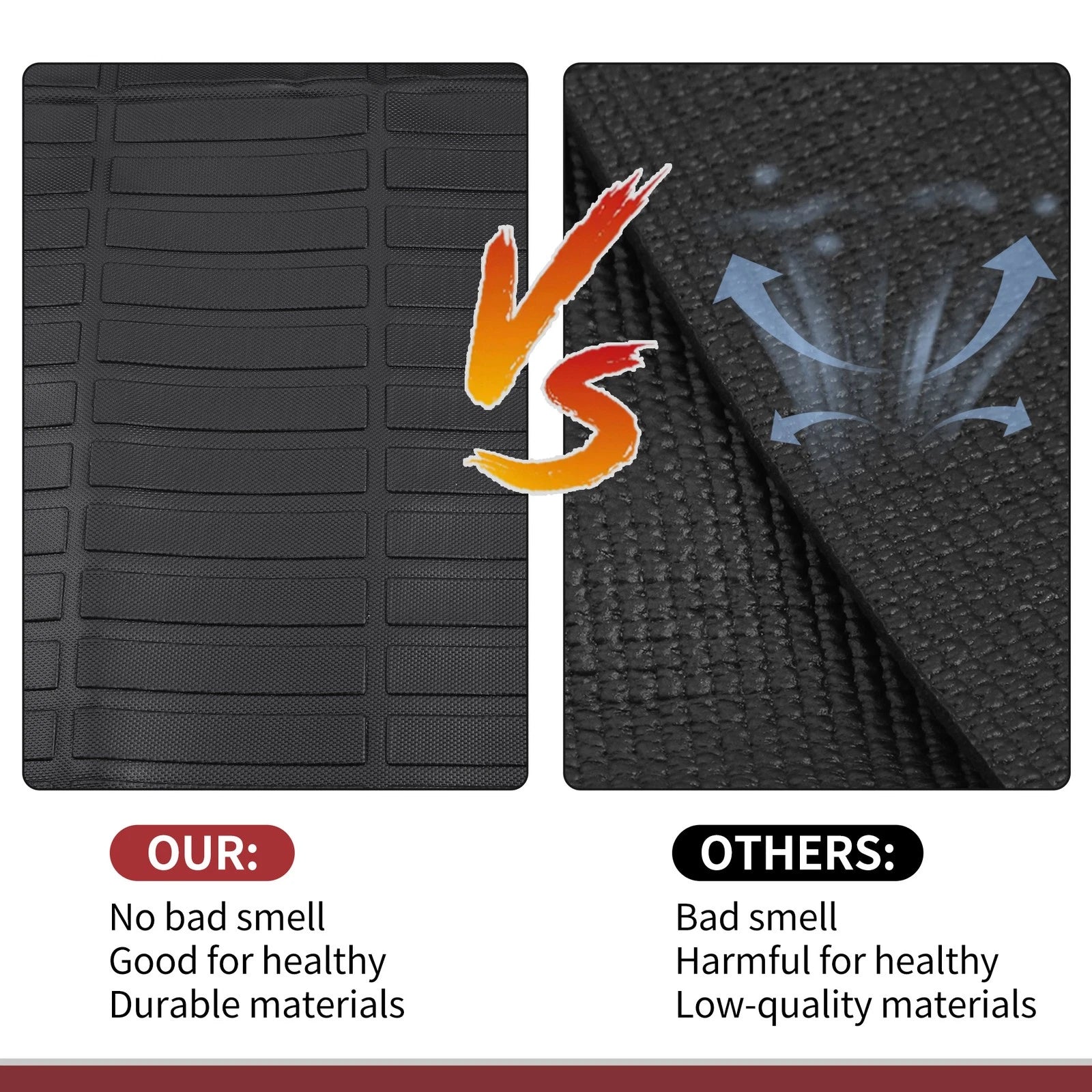 Cargo Liner Rear Trunk Mat for Honda Accord (2013–2017) TPE Long Grid Pattern