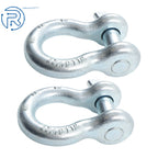 2 Pack 1" D Ring Bow Shackle for Towing (WLL 8.5T 18500lb)