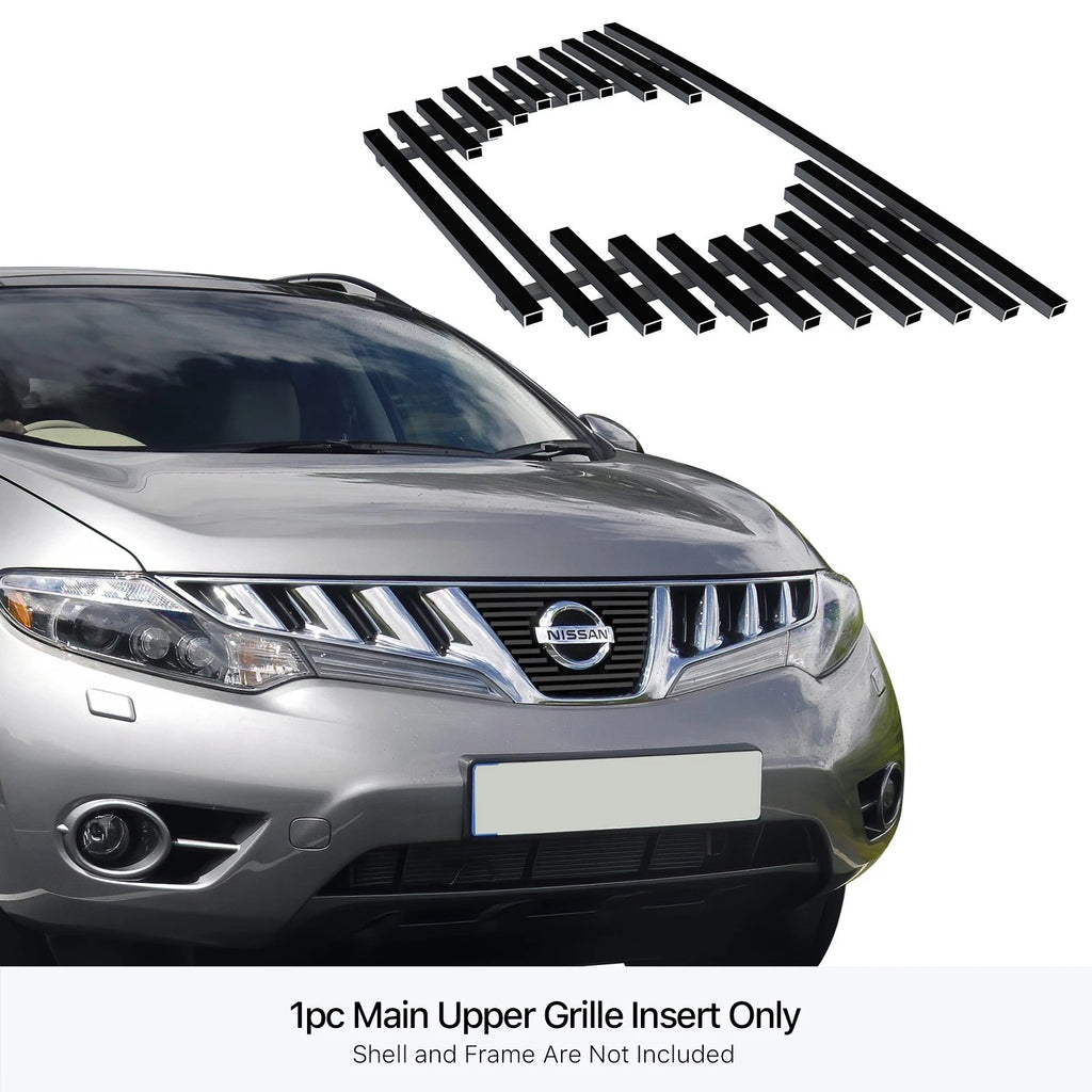 Stainless Black Billet Grille Insert for Nissan Murano (2009-2010)