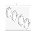 Set of 4 Rear Disc Brake Pads for Mercedes (0004205203)