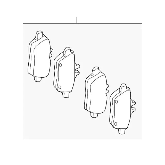 Set of 4 Rear Disc Brake Pads for Mercedes (0004205203)