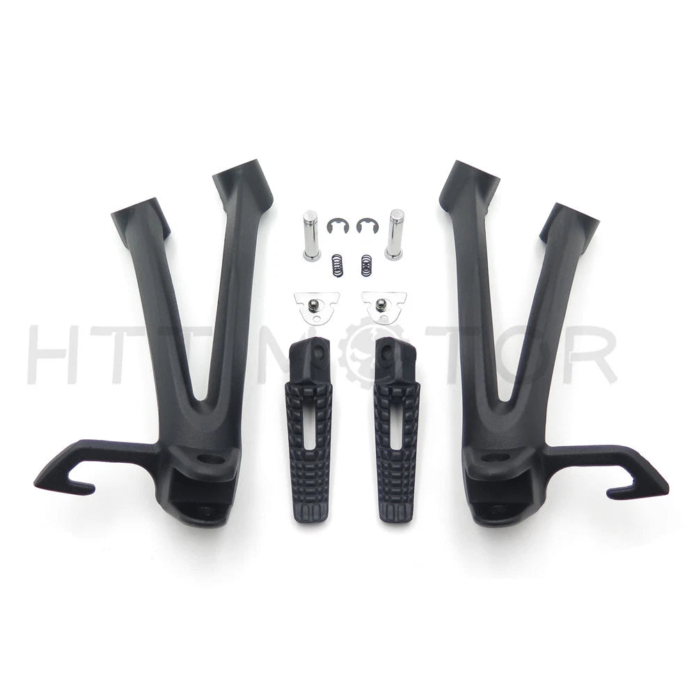 Set of 2 Rear Footrests Foot Pegs Bracket for Suzuki GSXR600 GSXR750 (2006–2007)
