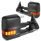 Towing Mirror Set for Silverado/Sierra (1999–2006) - Black, LED Light