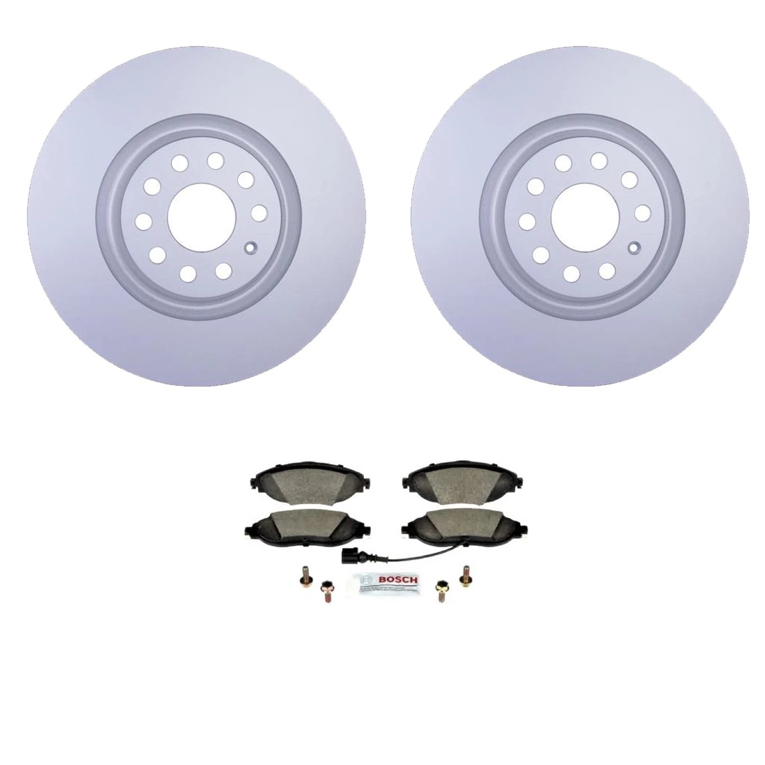 Set of 4 Hella Front Rotors & Bosch QuietCast Ceramic Pads for S3 GTI Jetta (2015–2021)